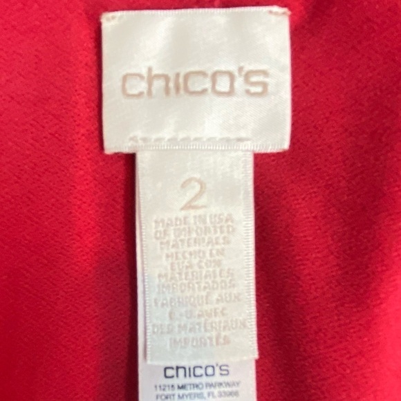 CHICO'S Size 2 (USA 12) Convertible Dress Renaissance Red - Picture 10 of 10